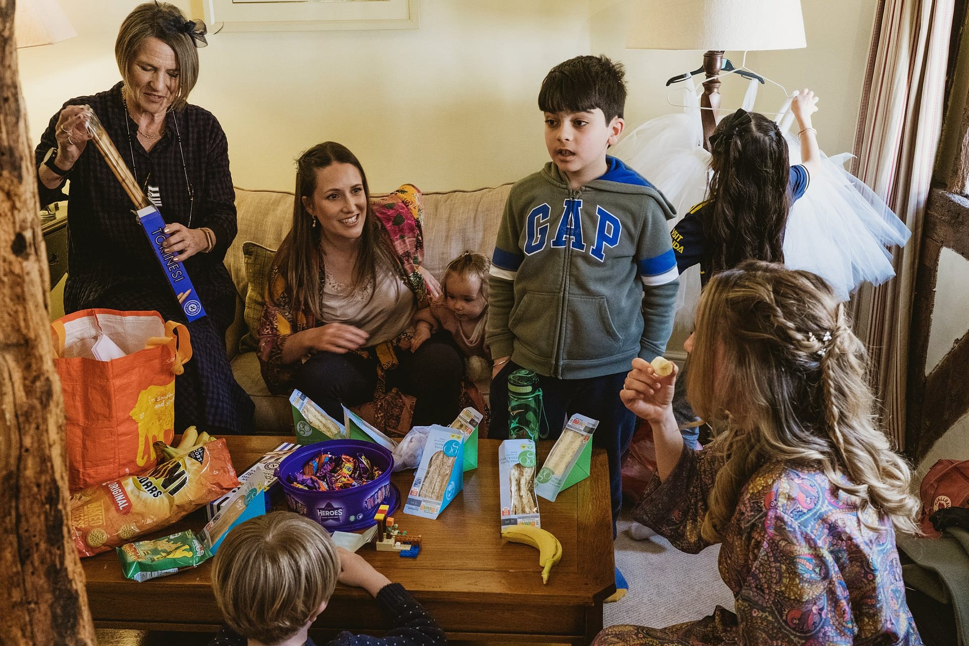 suffolk wedding preparations, family getting ready before the big day