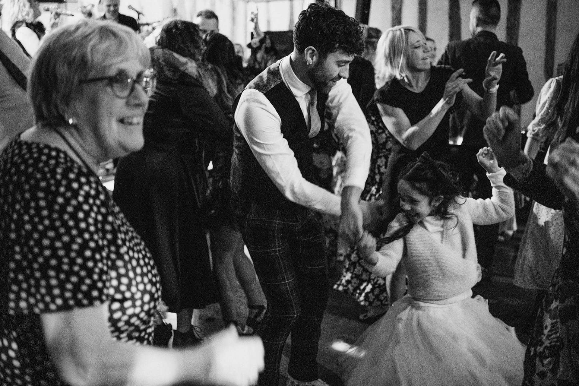 groom dancing at Alpheton Barns suffolk
