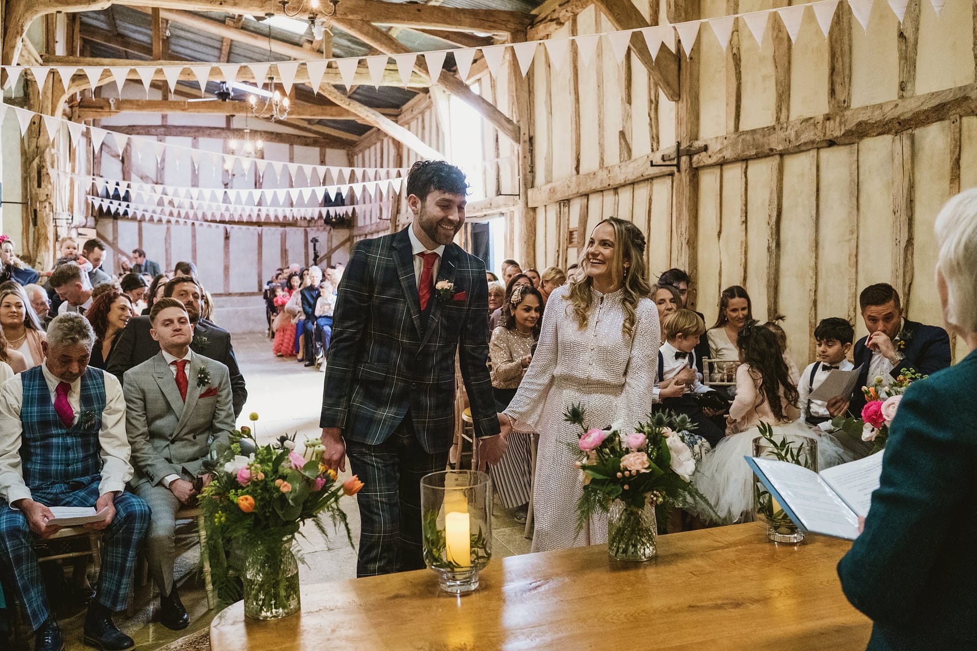 Alpheton Barns suffolk wedding ceremony