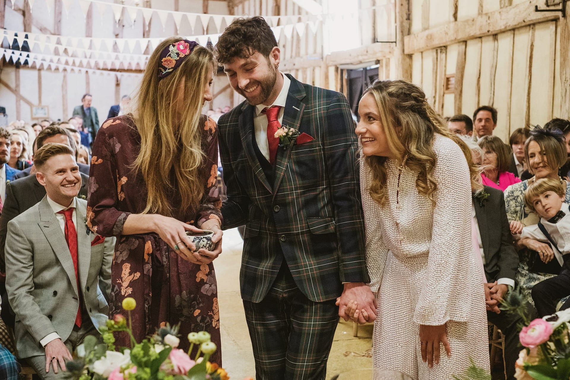 the exchange of the rings at Alpheton Barns in suffolk