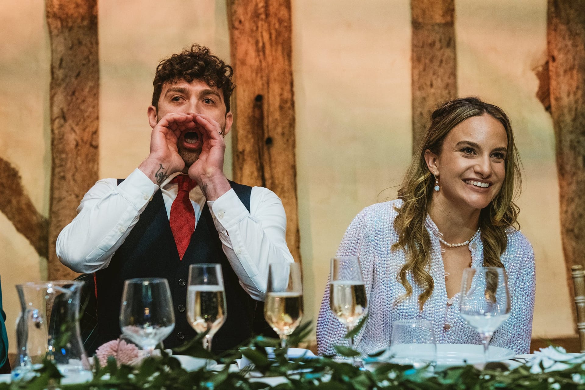 wedding speeches at Alpheton Barns