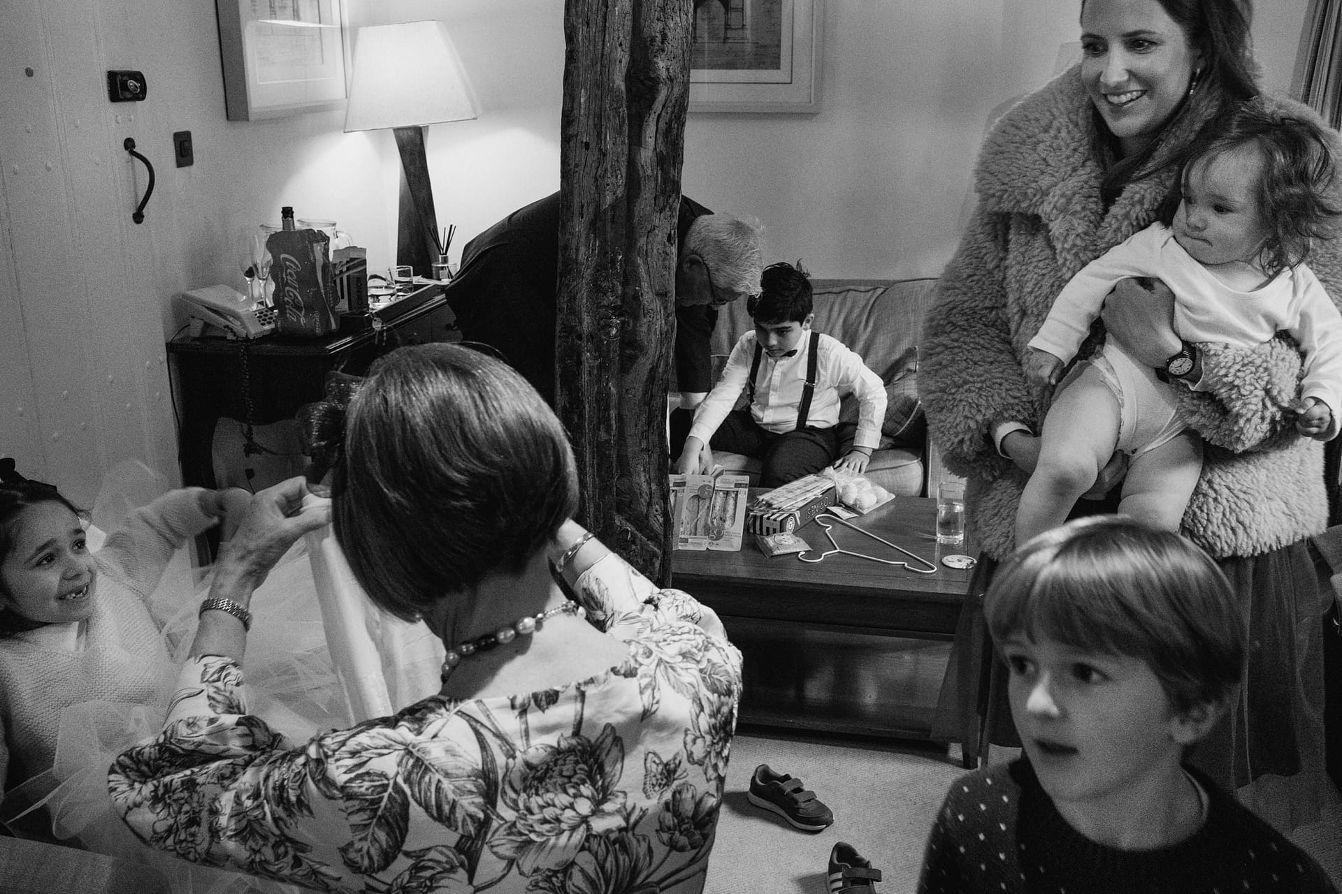 family members in Suffolk getting ready