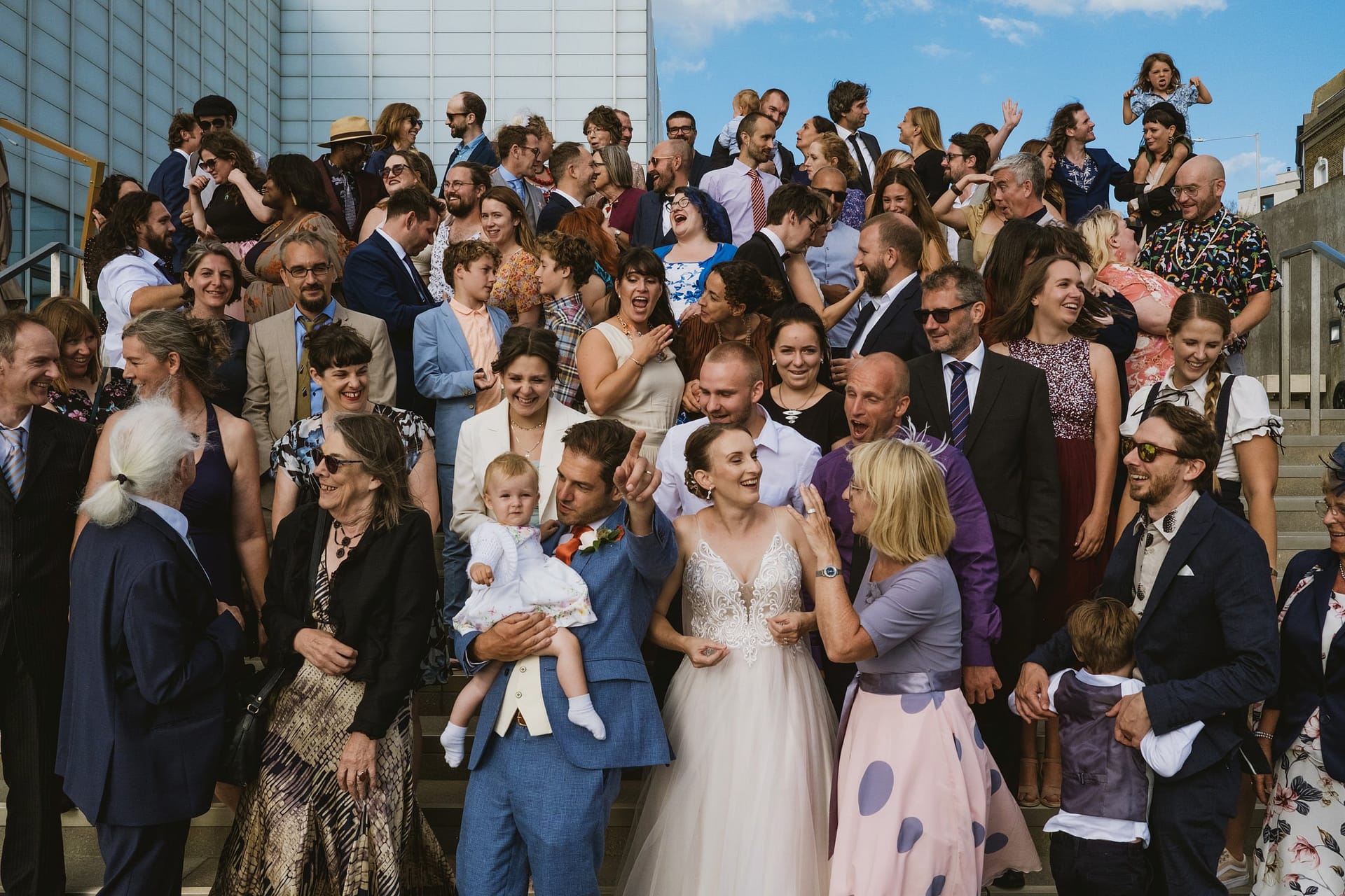 candid wedding photographer's York Place Studios' unposed version of a group shot
