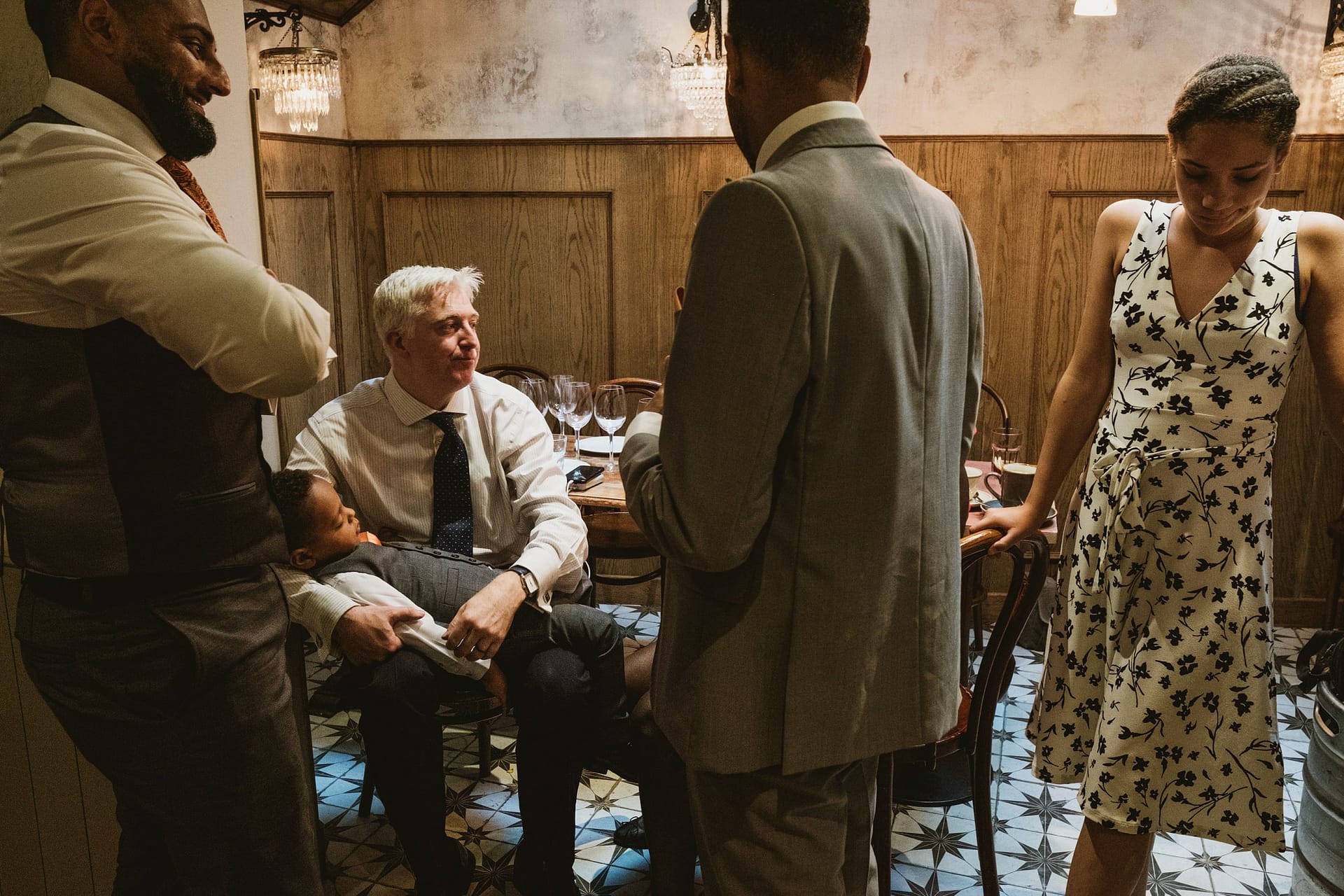 sleeping page boy at La Farola restaurant