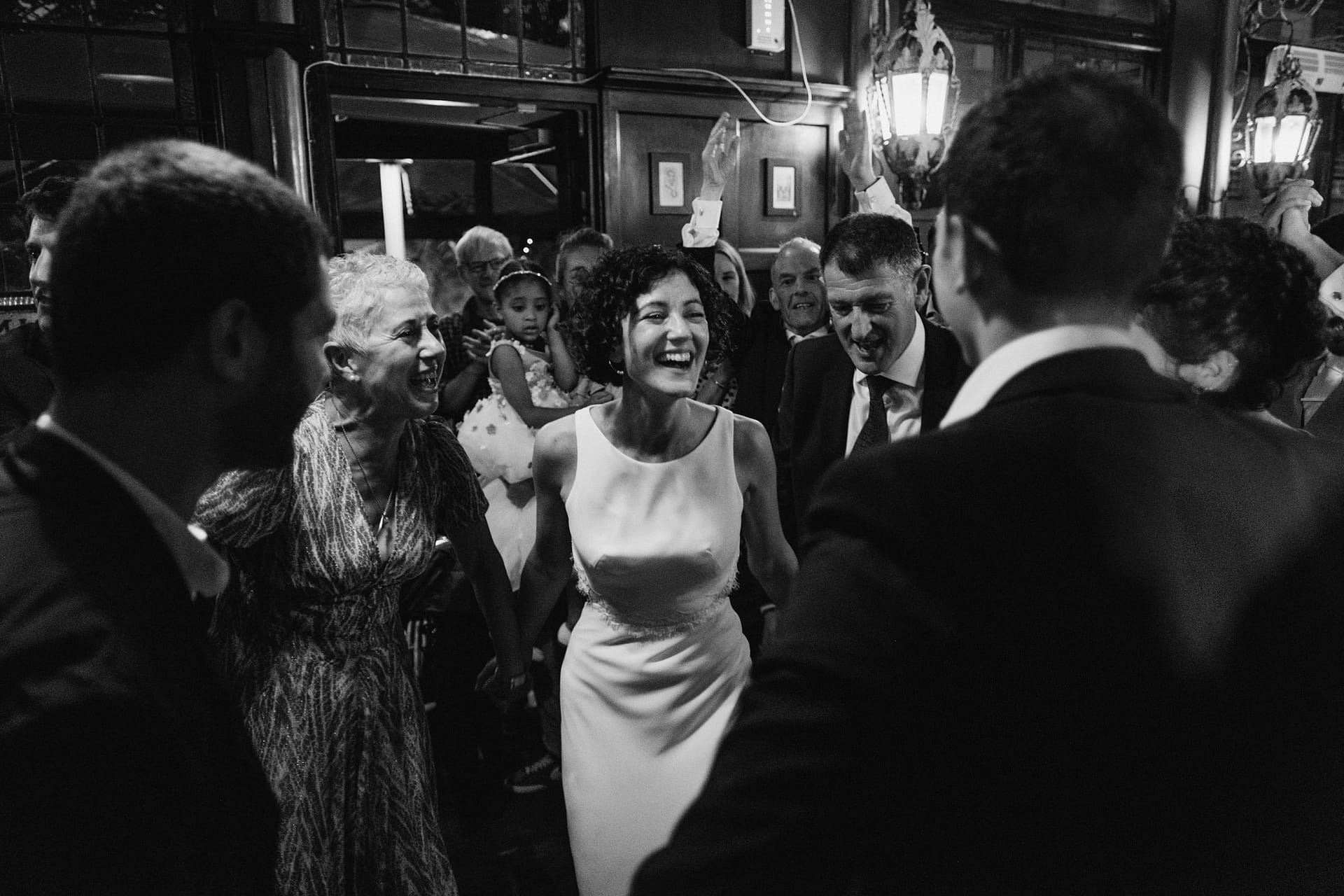 bride dancing at Prince Albert pub in Camden