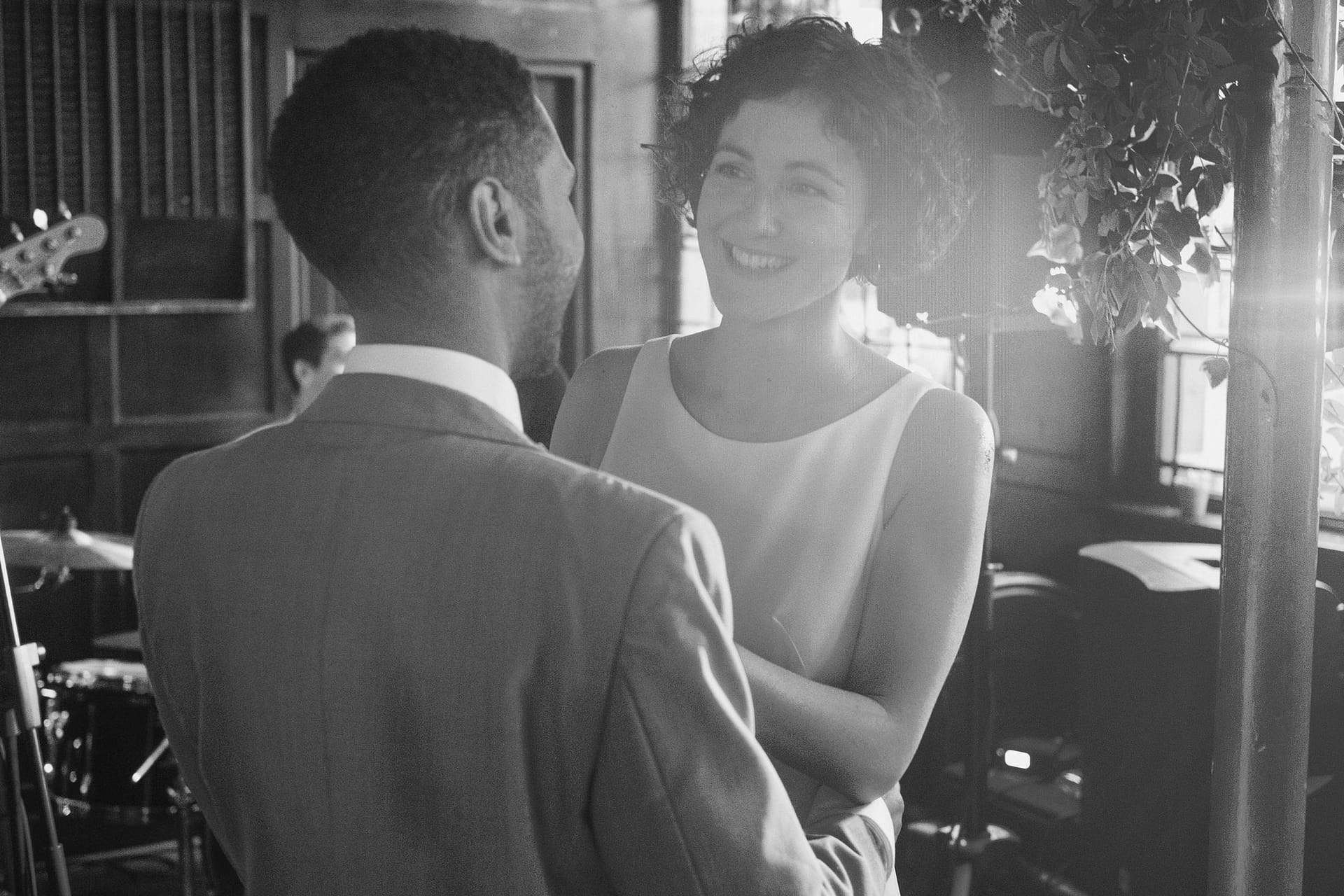 bride and groom first dance at Prince Albert pub in Camden