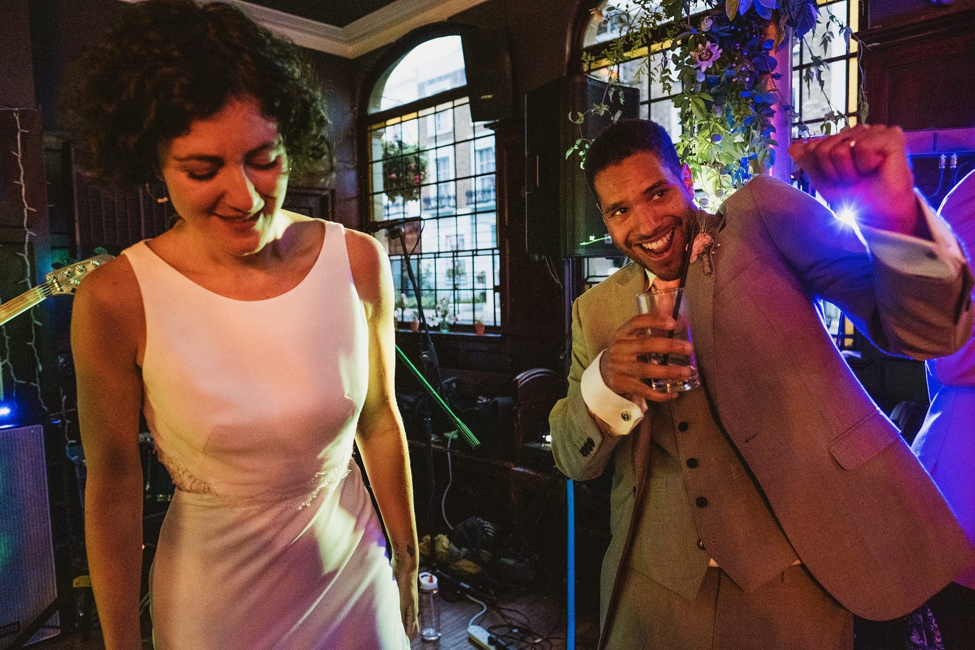 wedding speech with the bride and groom at Prince Albert pub in Camden