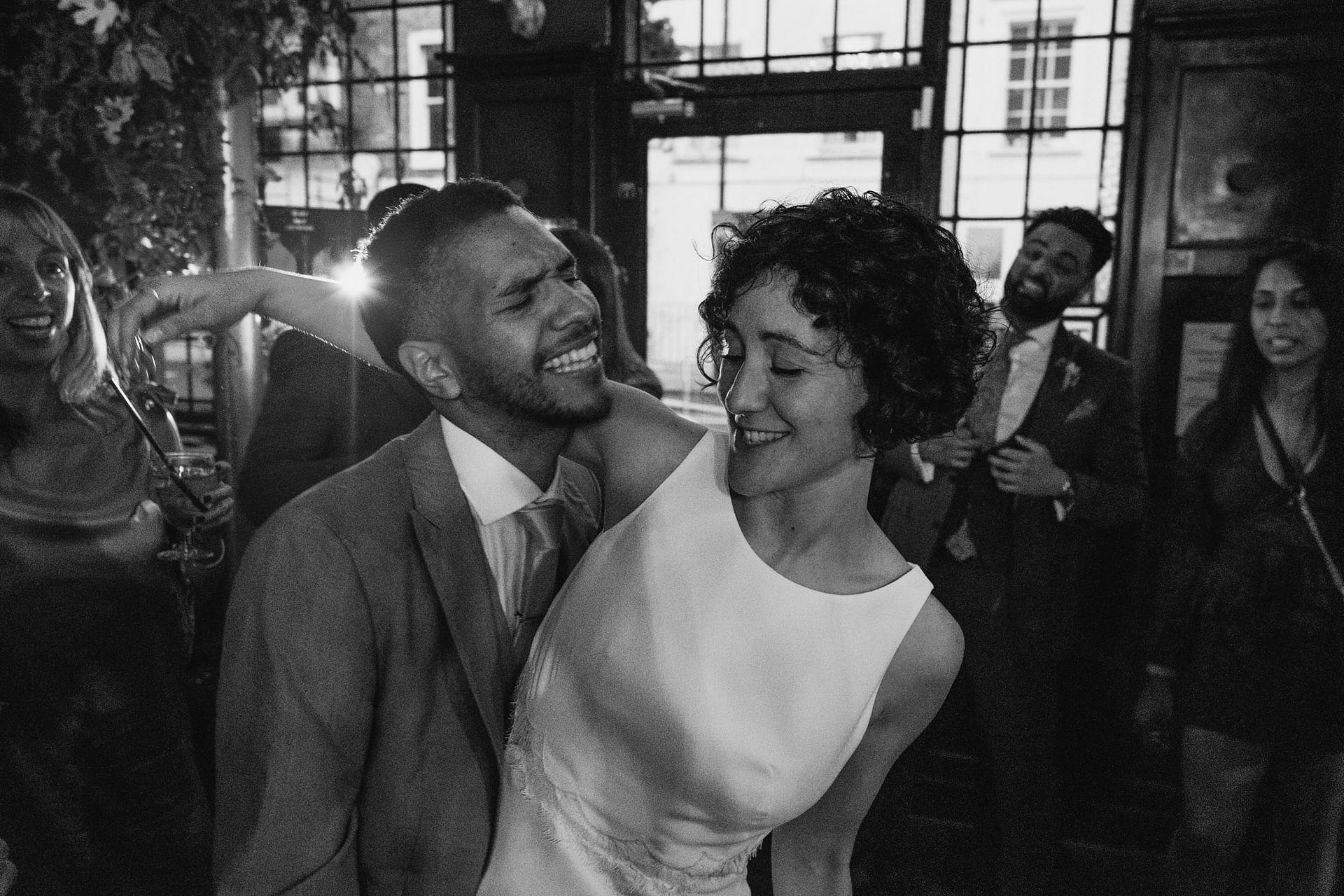 bride and groom dancing at Prince Albert pub in Camden