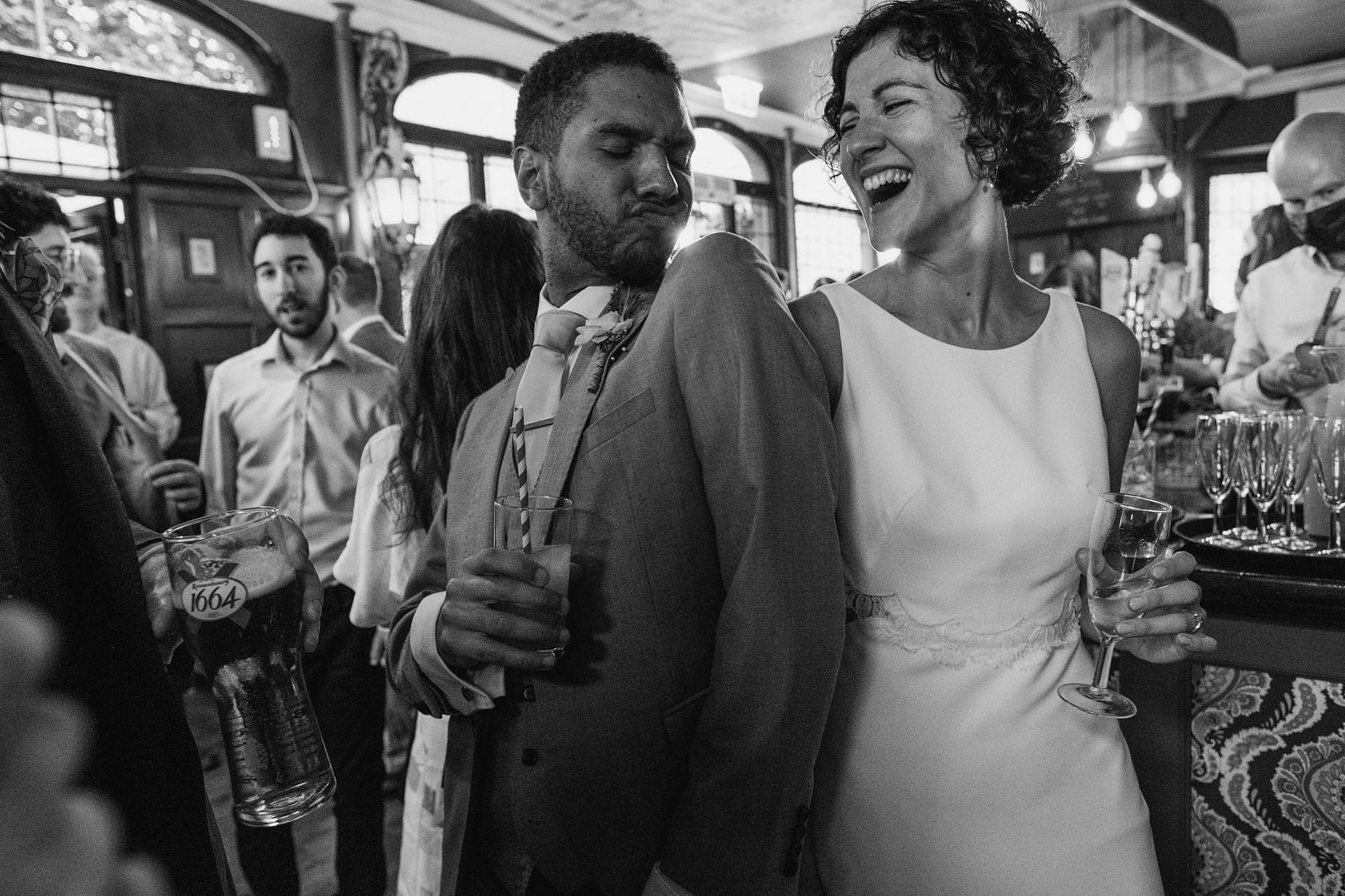 bride and groom dancing at Prince Albert pub in Camden