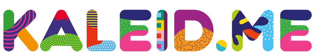 multi coloured Kaleid.me logo