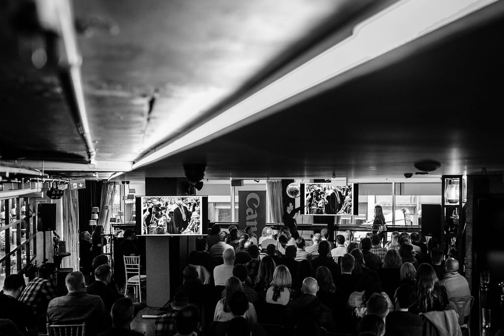 "Is This Something?" authors Liam & Dominique Shaw presenting at DocDay documentary photography conference, Dublin, Ireland