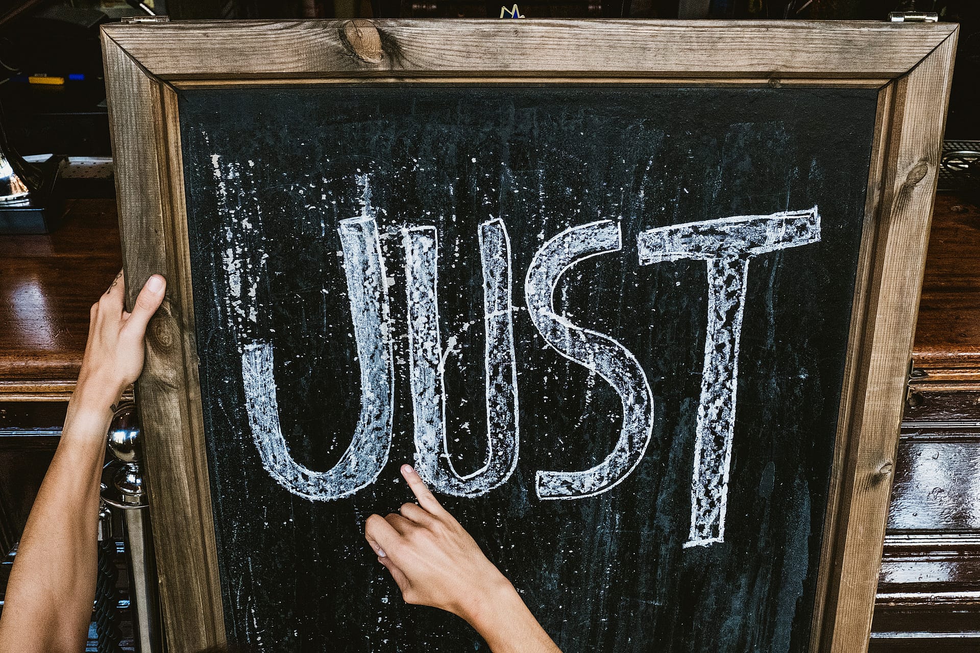 blackboard wedding accessory