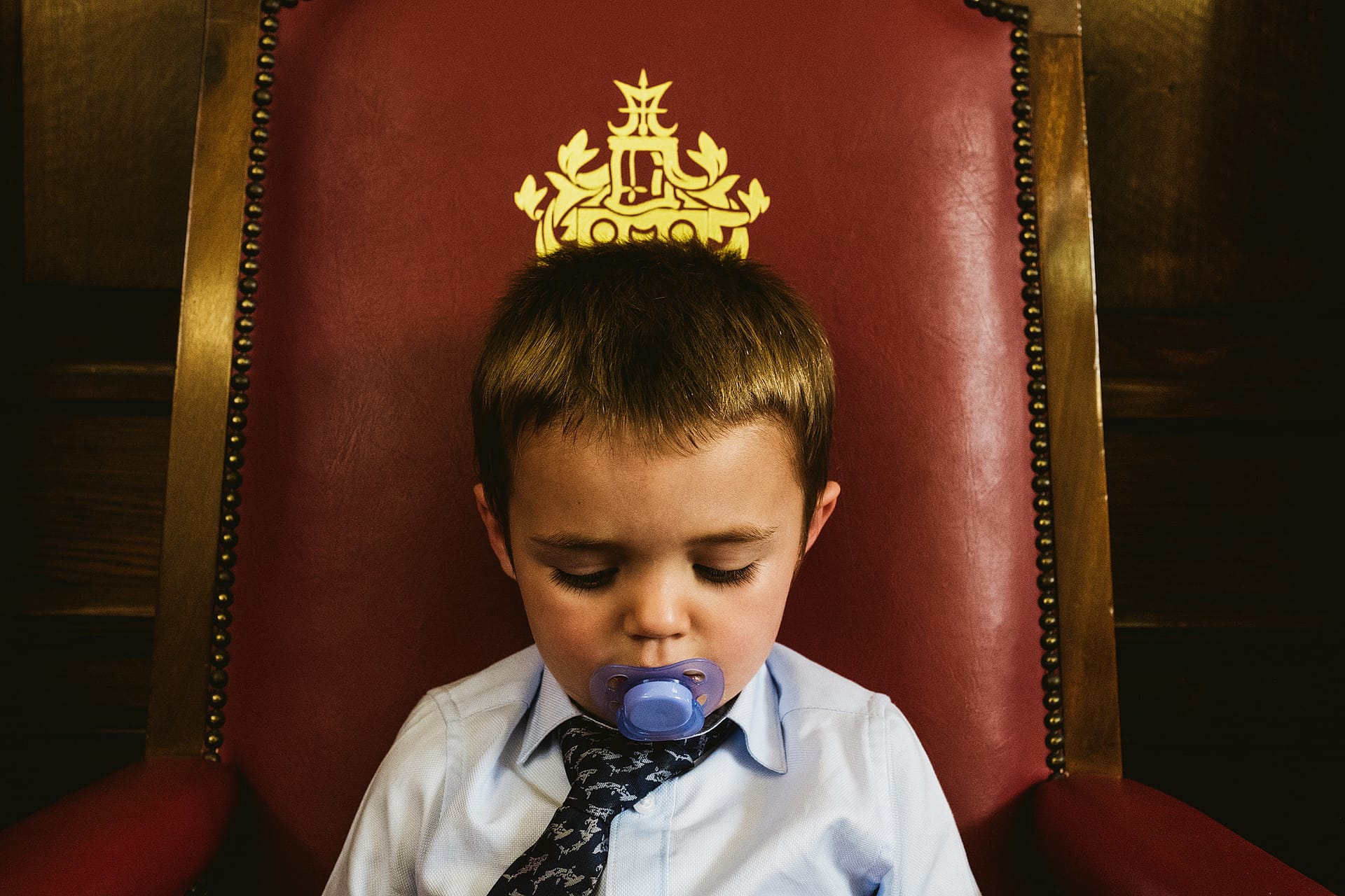 Child funny documentary wedding photograph