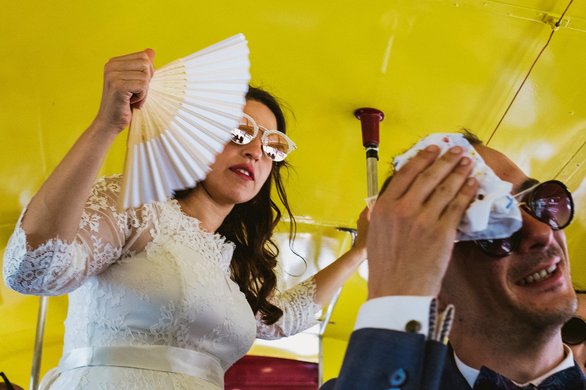 Paper fans at weddings