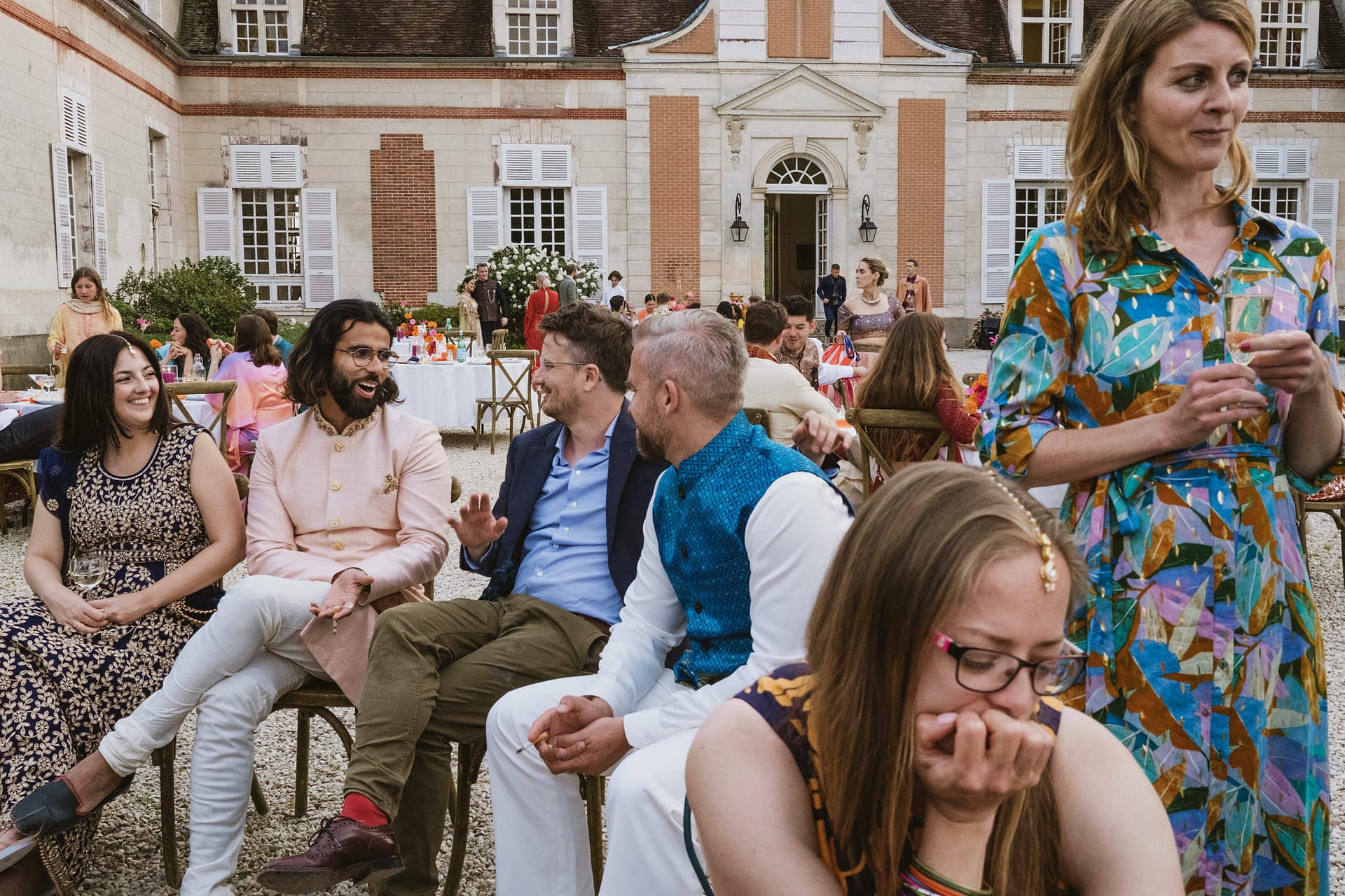 wedding reception at Chateau du Fey, a beautiful french wedding venue