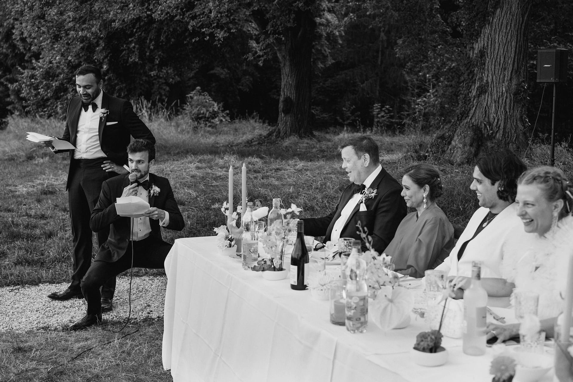 the best man speech at Chateau du Fey in France