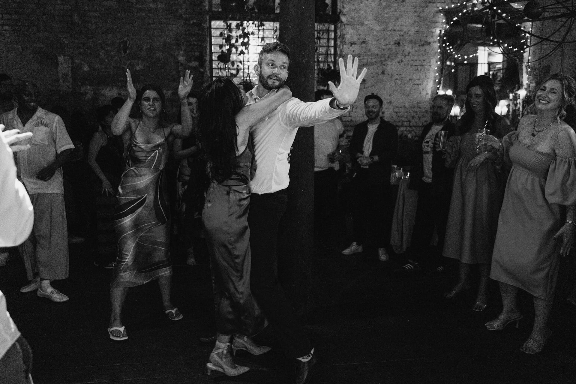 People dancing and enjoying a party