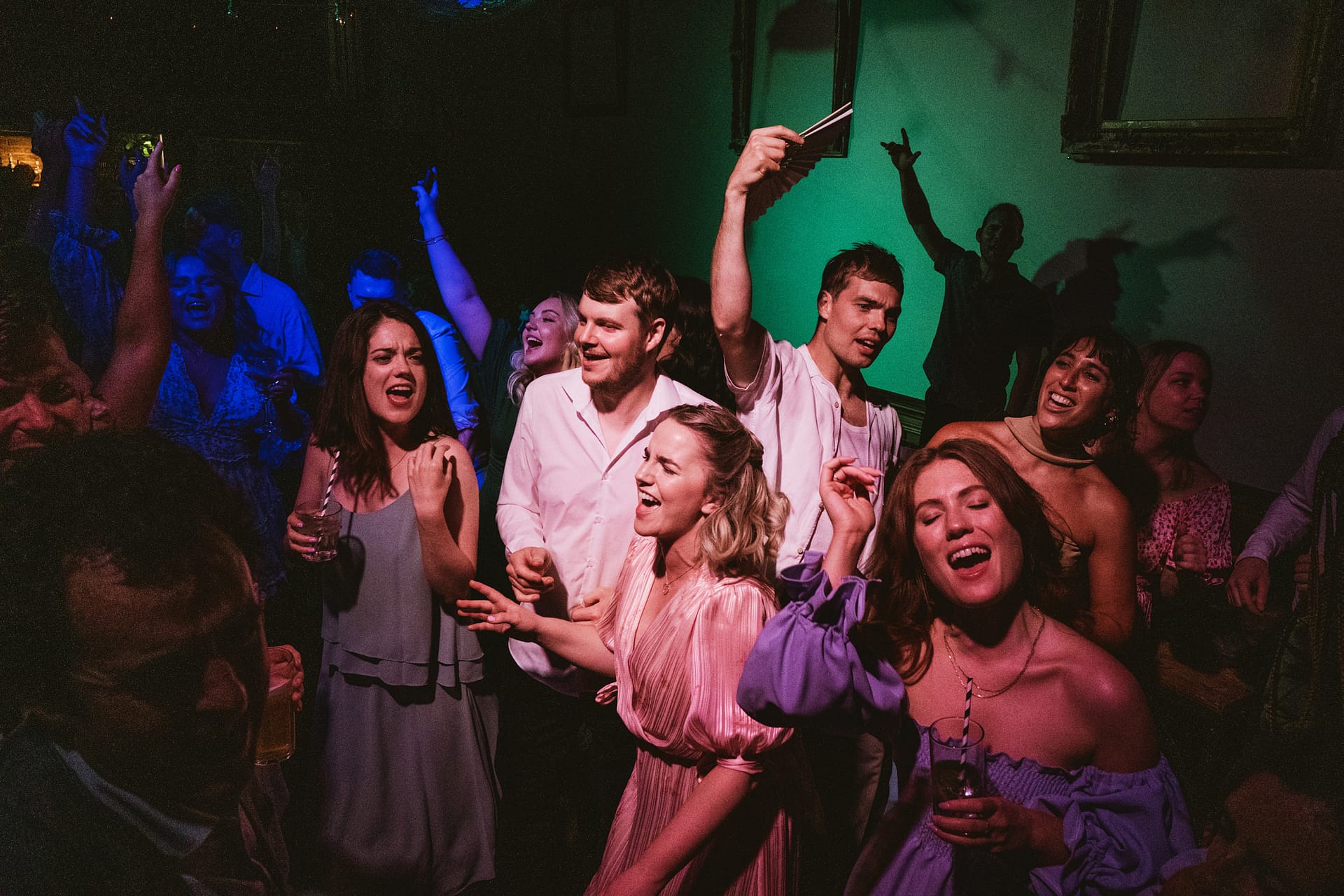 Group of people dancing at Clapton Country Club.