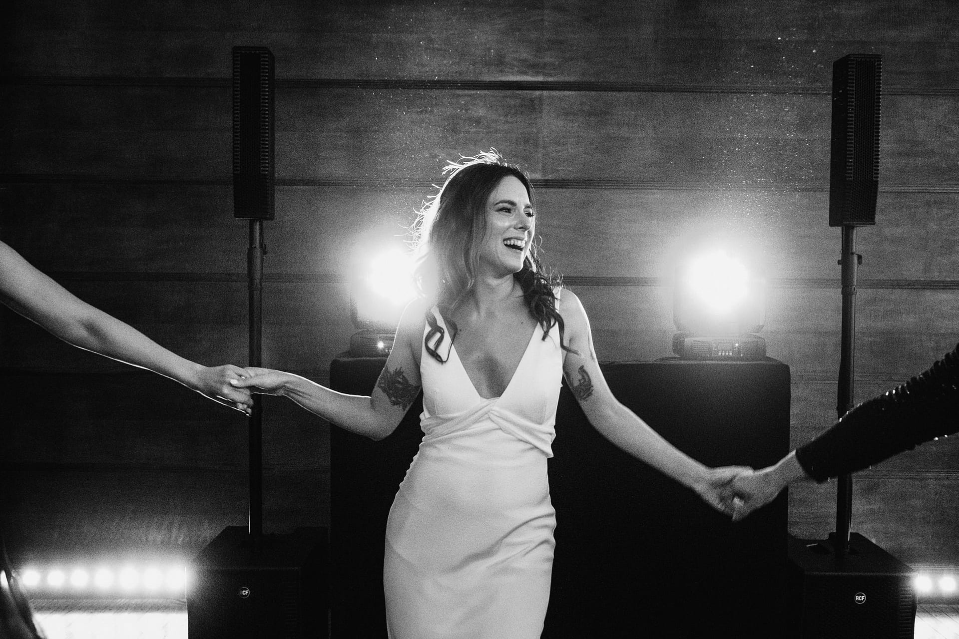 Town Hall Hotel London dance floor black and white