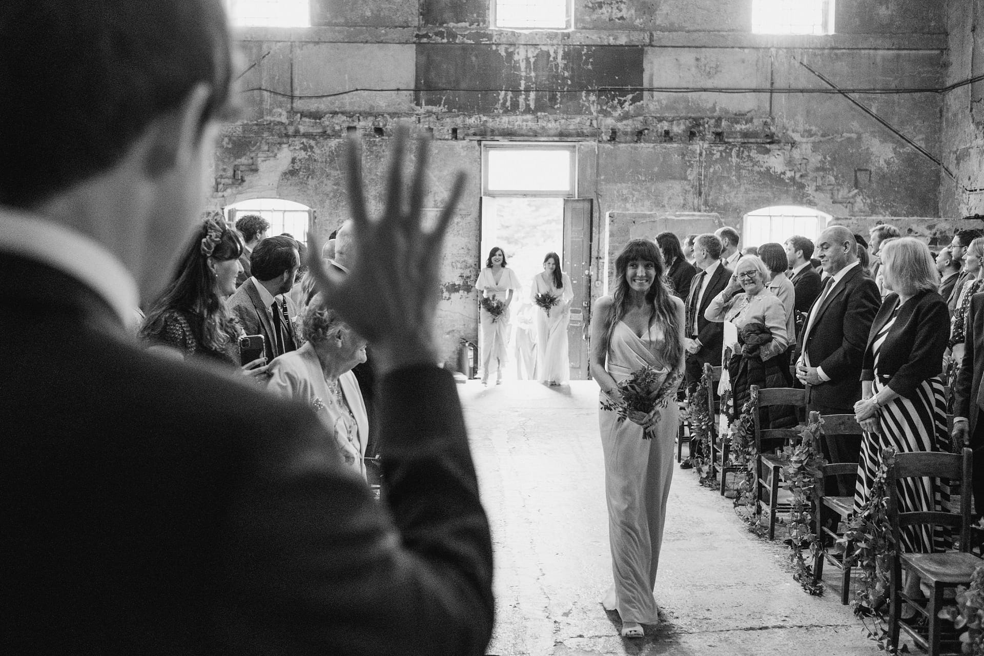 bridesmaids entrance at asylum chapel