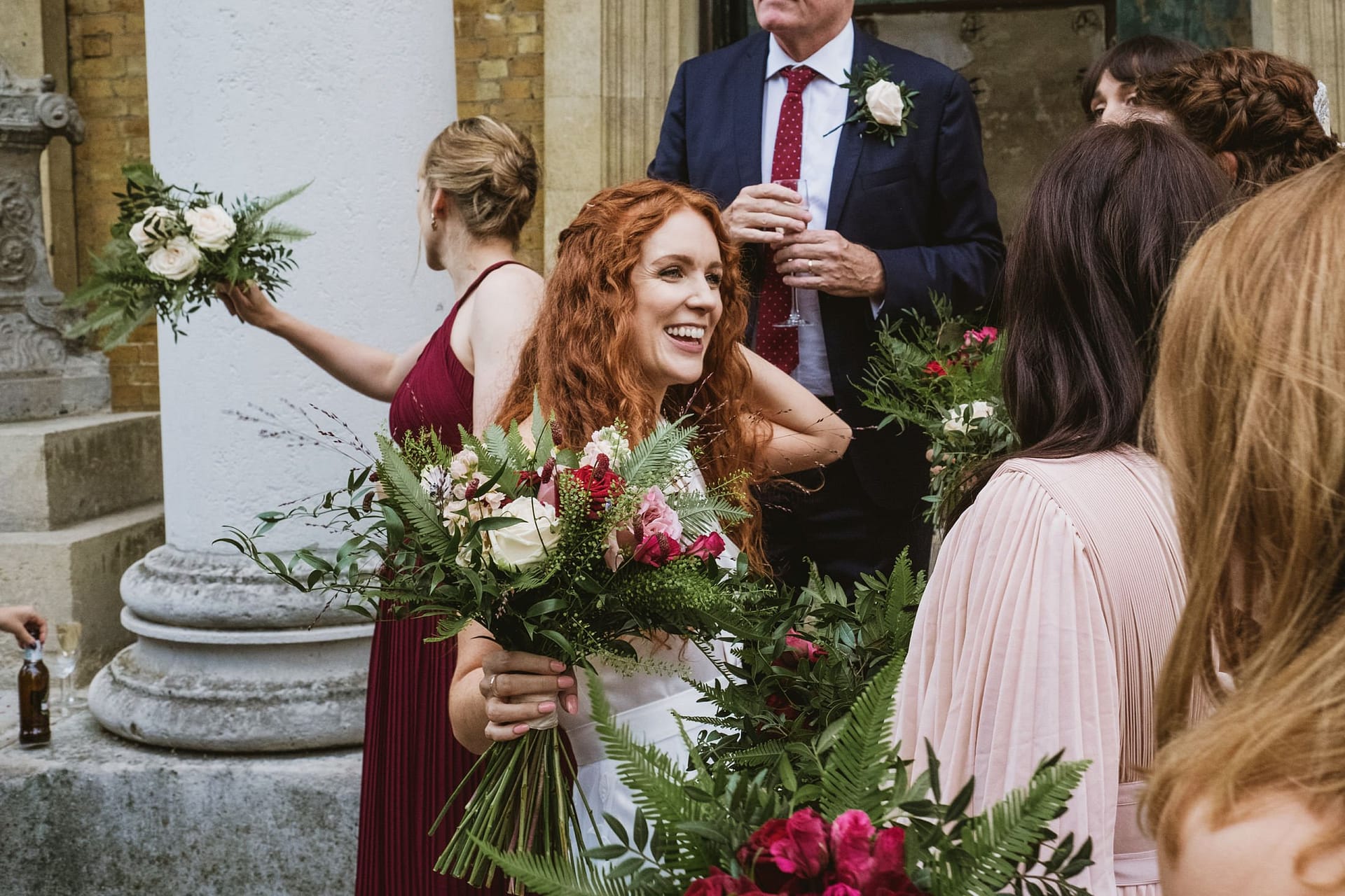 bride outside the asylum chapel