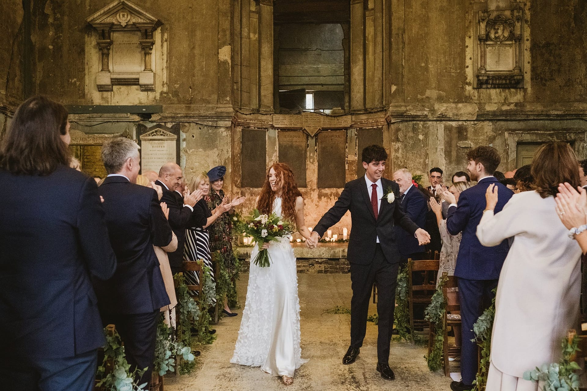 the bride and groom entrance at asylum chapel