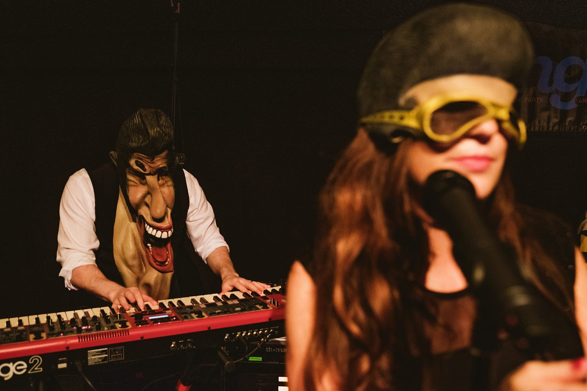 crazy dance party outfits at Cheshire Wedding