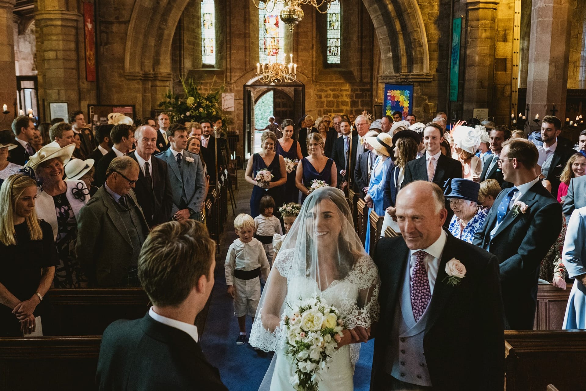 bride and groom during the ceremony in Cheshire