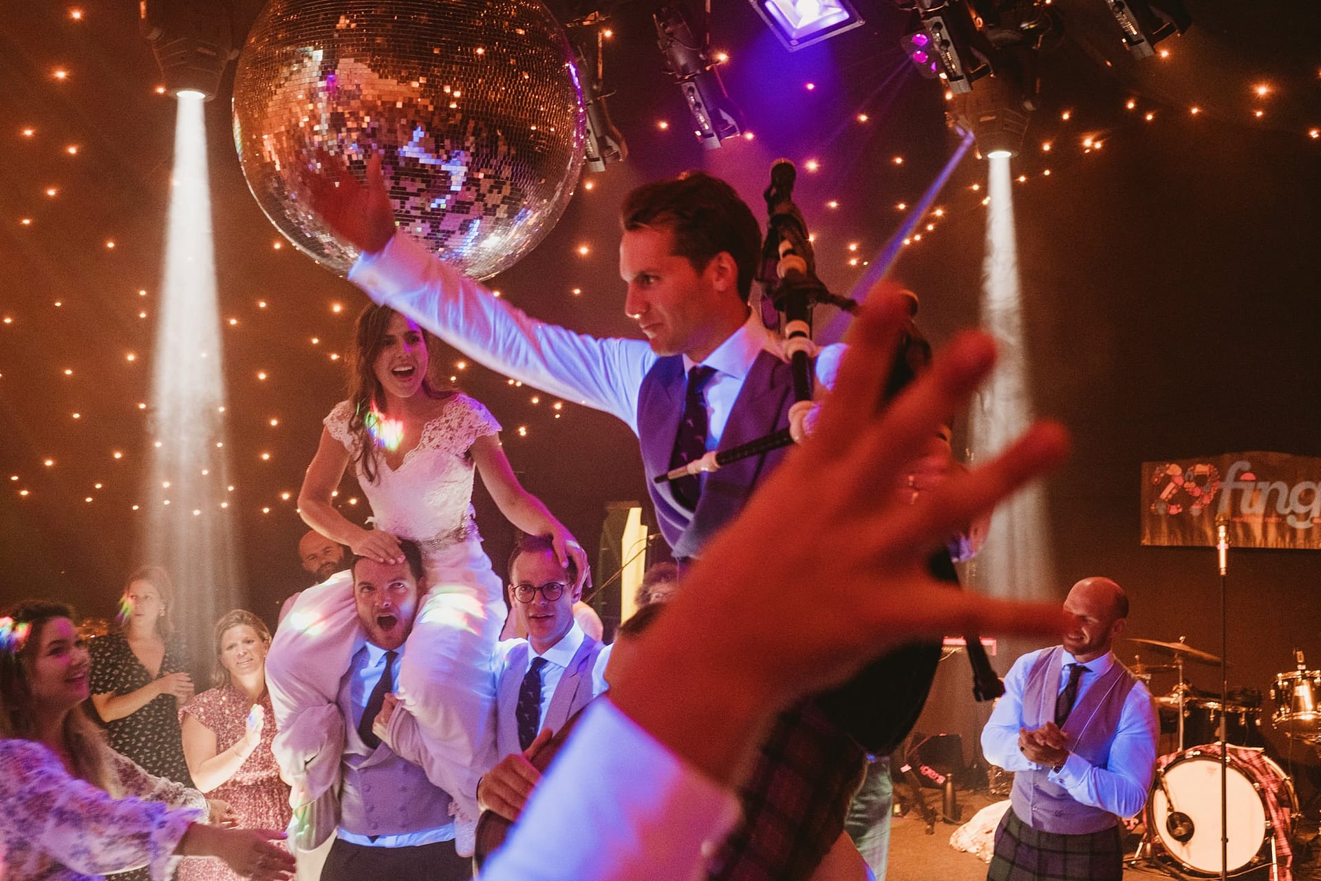 groom and bride on the dance floor