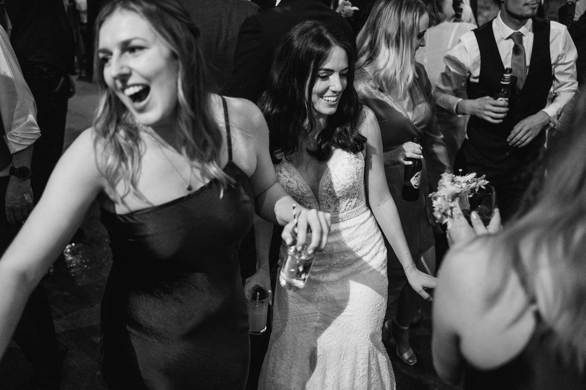 bride dancing at high billinghurst farm