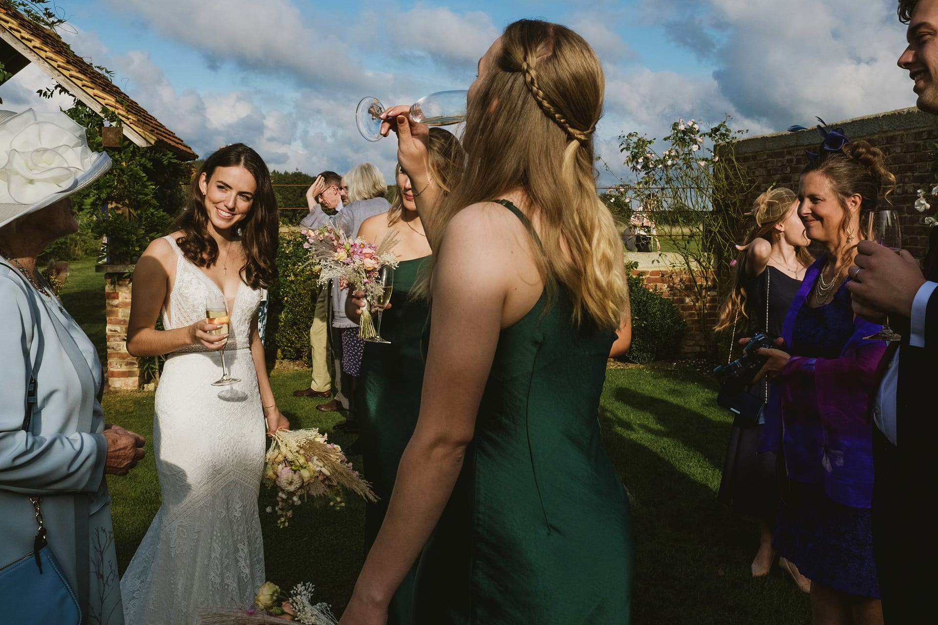 bride at the high billinghurst farm reception
