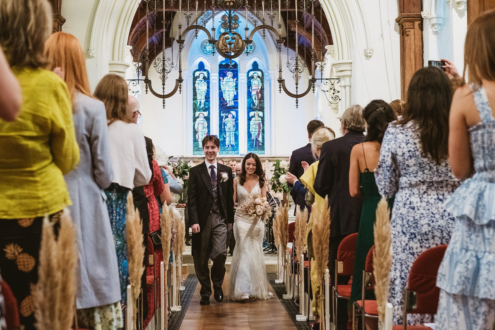 bride, groom wedding entrance