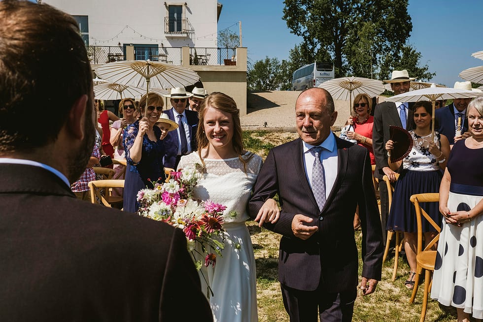 Bridal entrance, outdoor wedding ceremony at Villa Love, Krakow