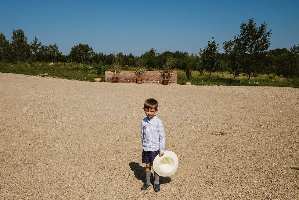 Polish boy with straw hat